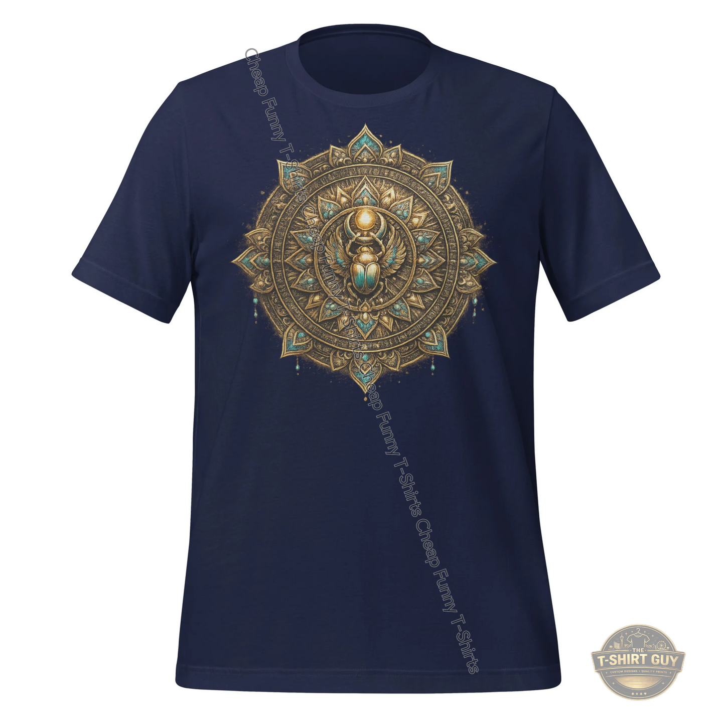 Watermarked - Golden Scarab Mandala Unisex t-shirt