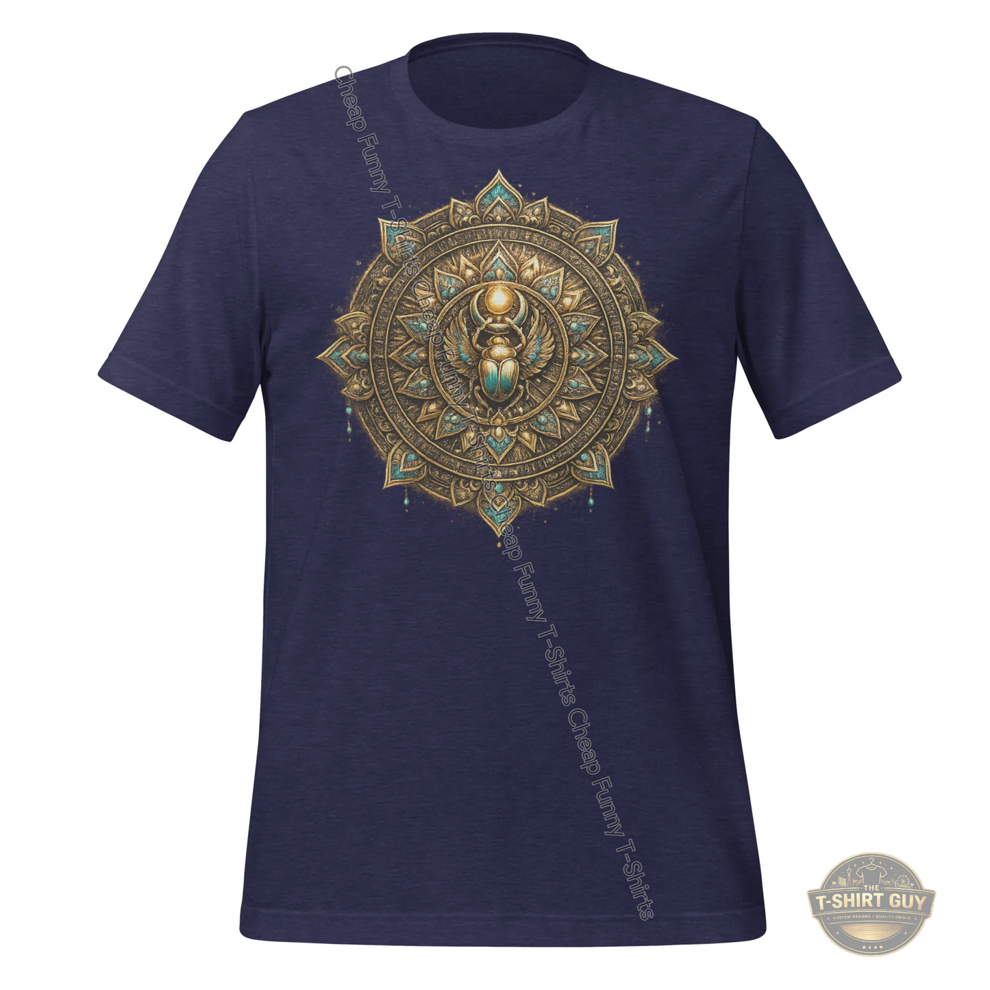 Watermarked - Golden Scarab Mandala Unisex t-shirt