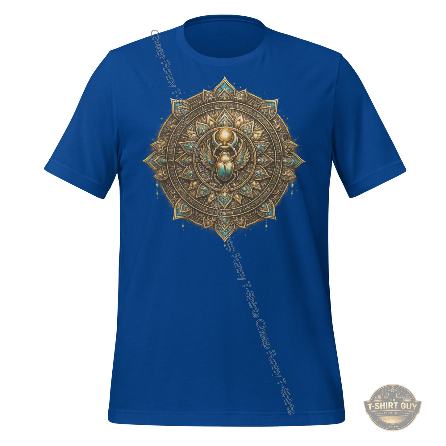 Watermarked - Golden Scarab Mandala Unisex t-shirt
