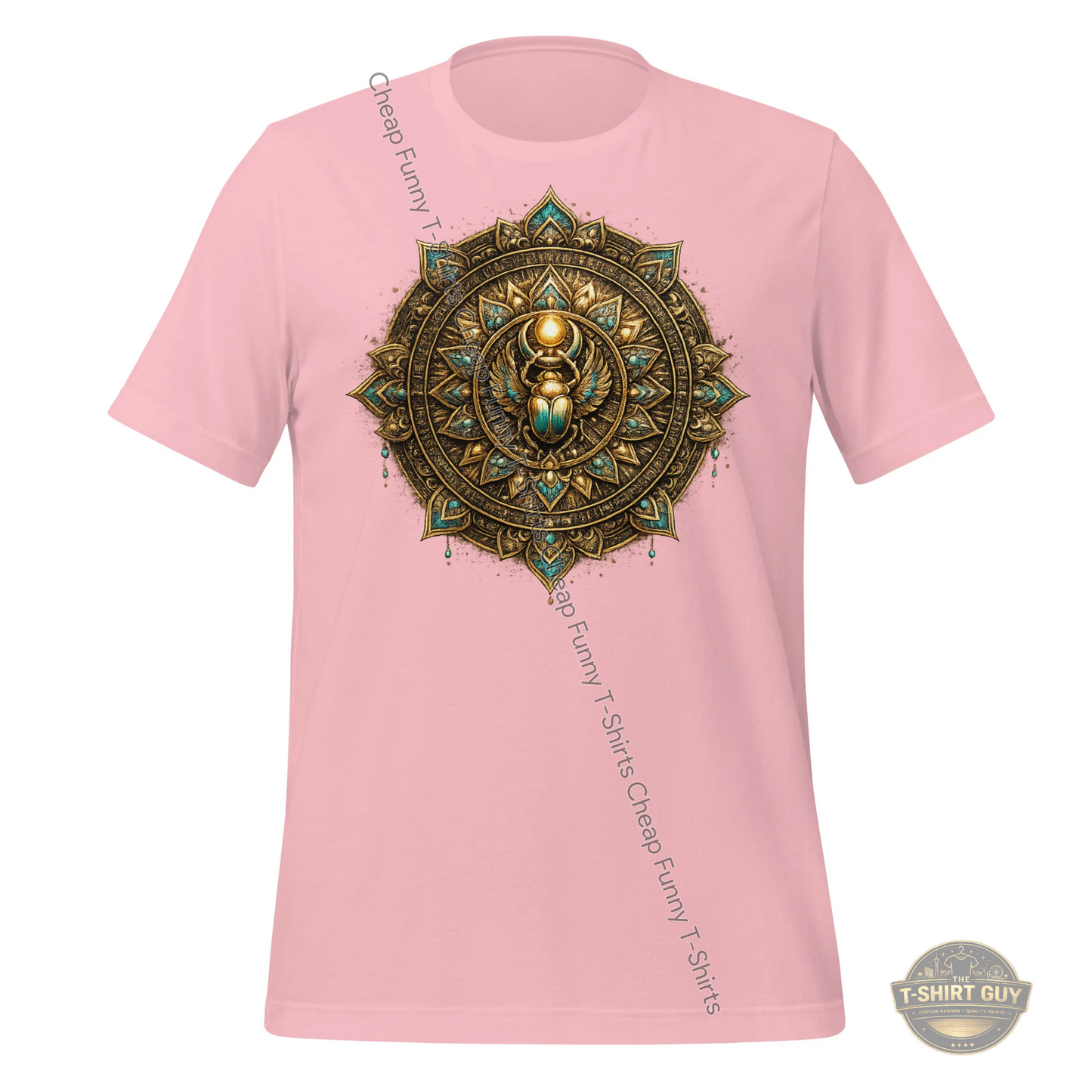 Watermarked - Golden Scarab Mandala Unisex t-shirt