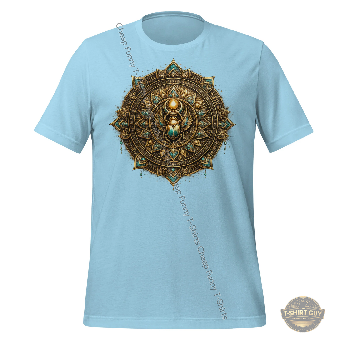 Watermarked - Golden Scarab Mandala Unisex t-shirt