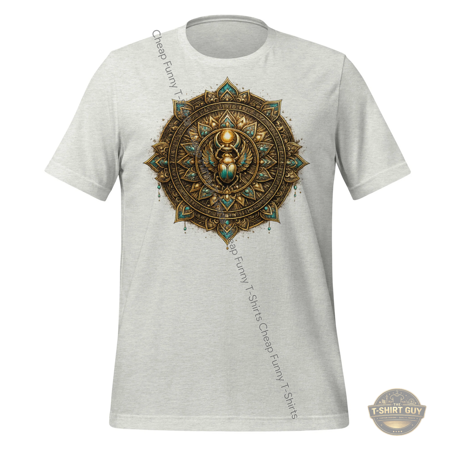 Watermarked - Golden Scarab Mandala Unisex t-shirt