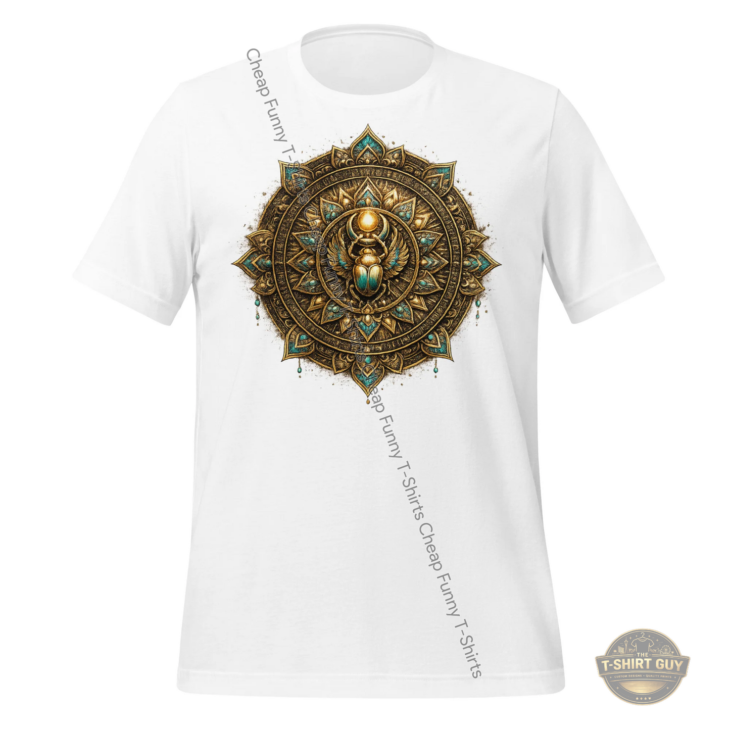 Watermarked - Golden Scarab Mandala Unisex t-shirt
