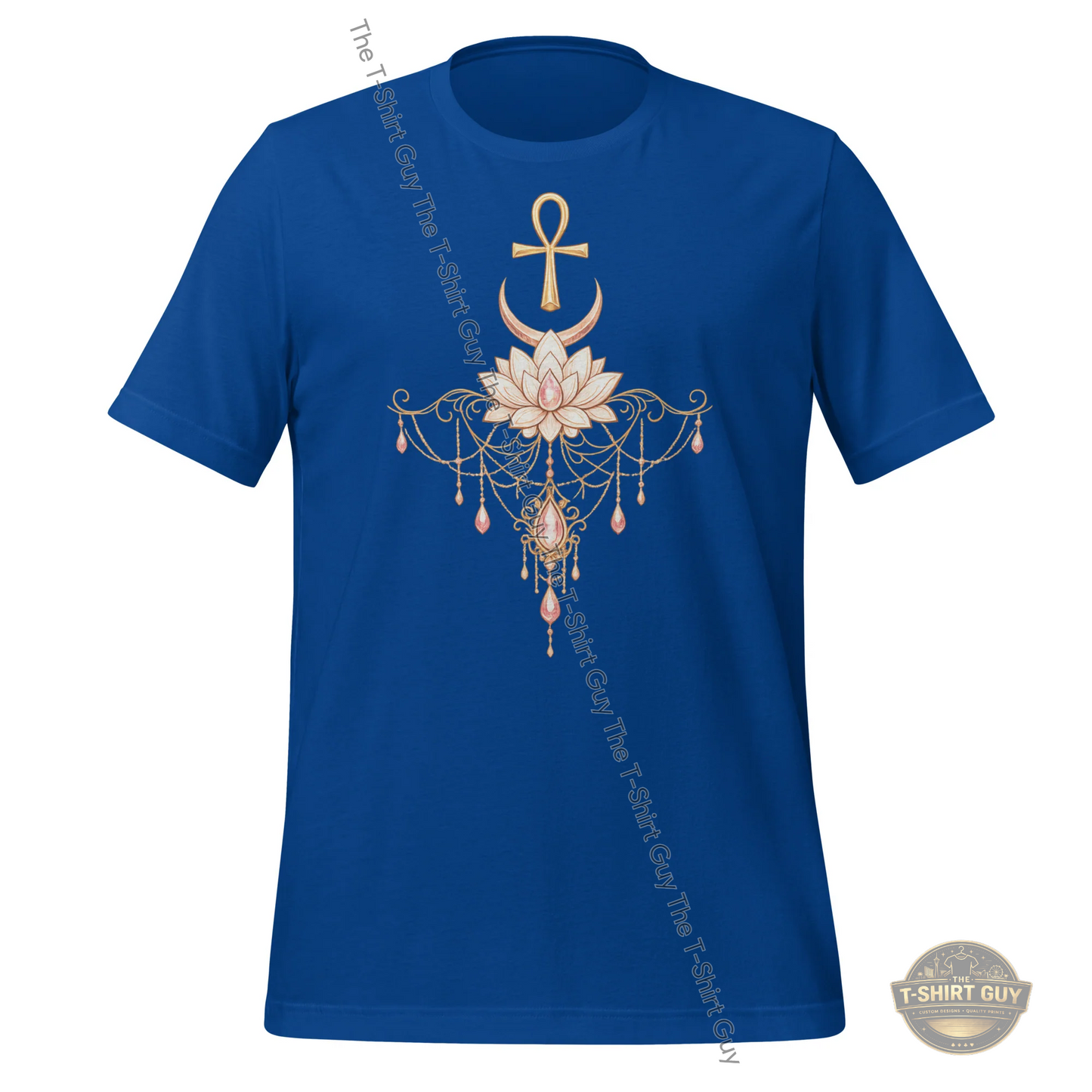 Watermarked - Elegant Ankh. Moon & Lotus Unisex t-shirt