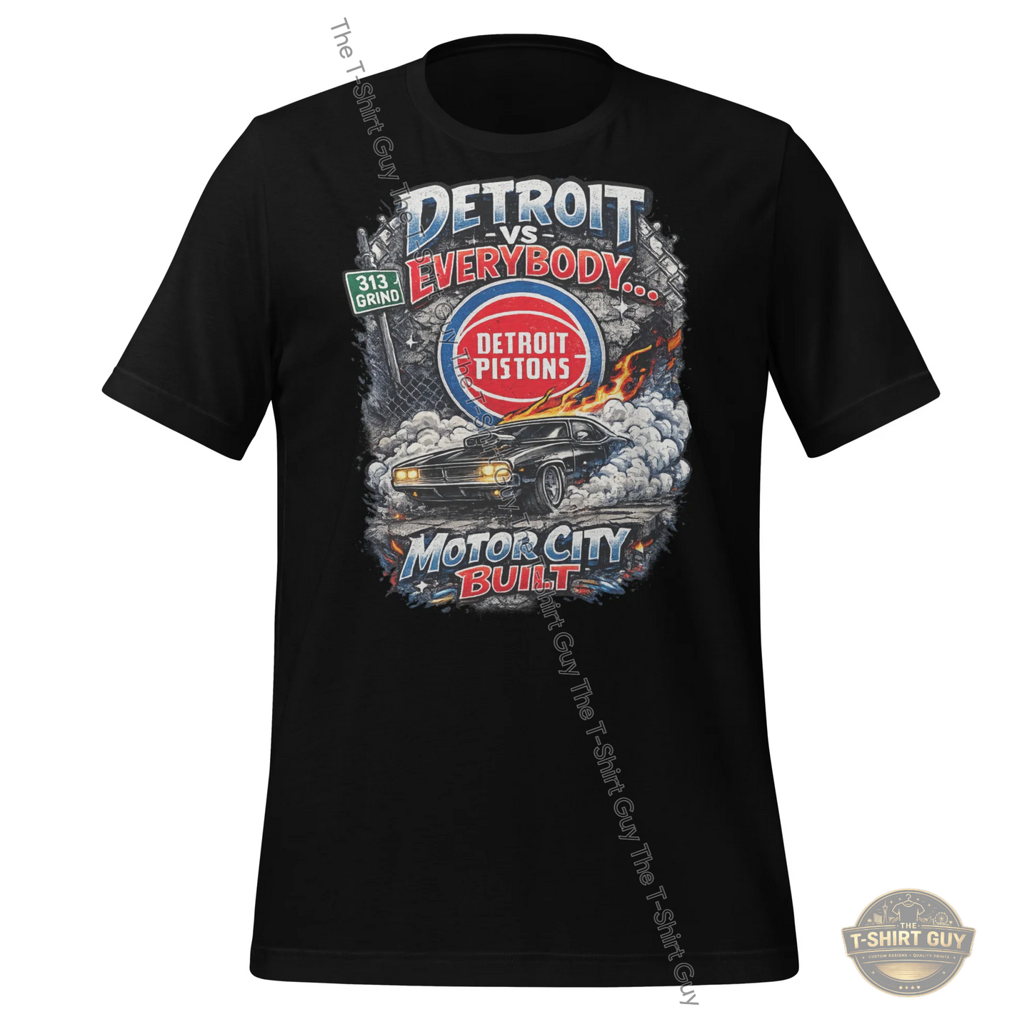 Watermarked - Detroit Vs Everybody Motor City Built Unisex t-shirt