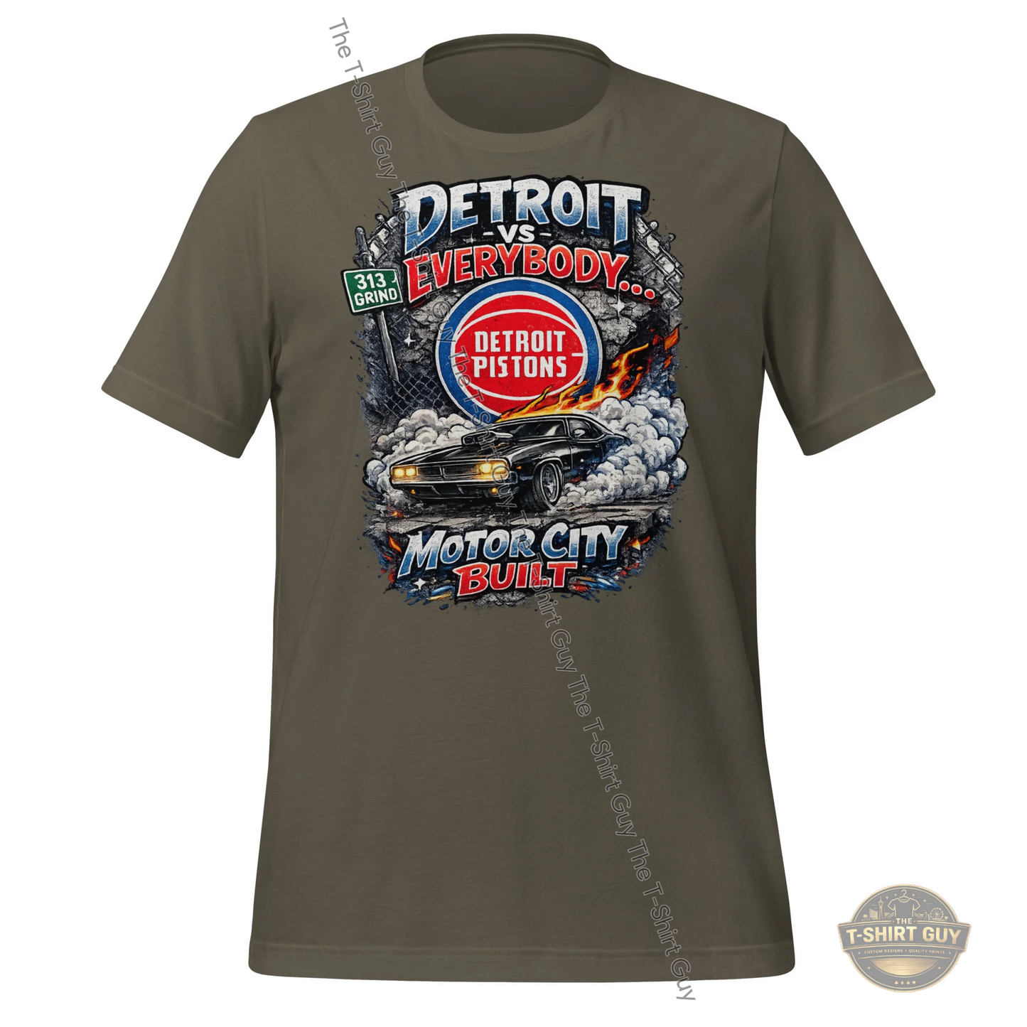 Watermarked - Detroit Vs Everybody Motor City Built Unisex t-shirt