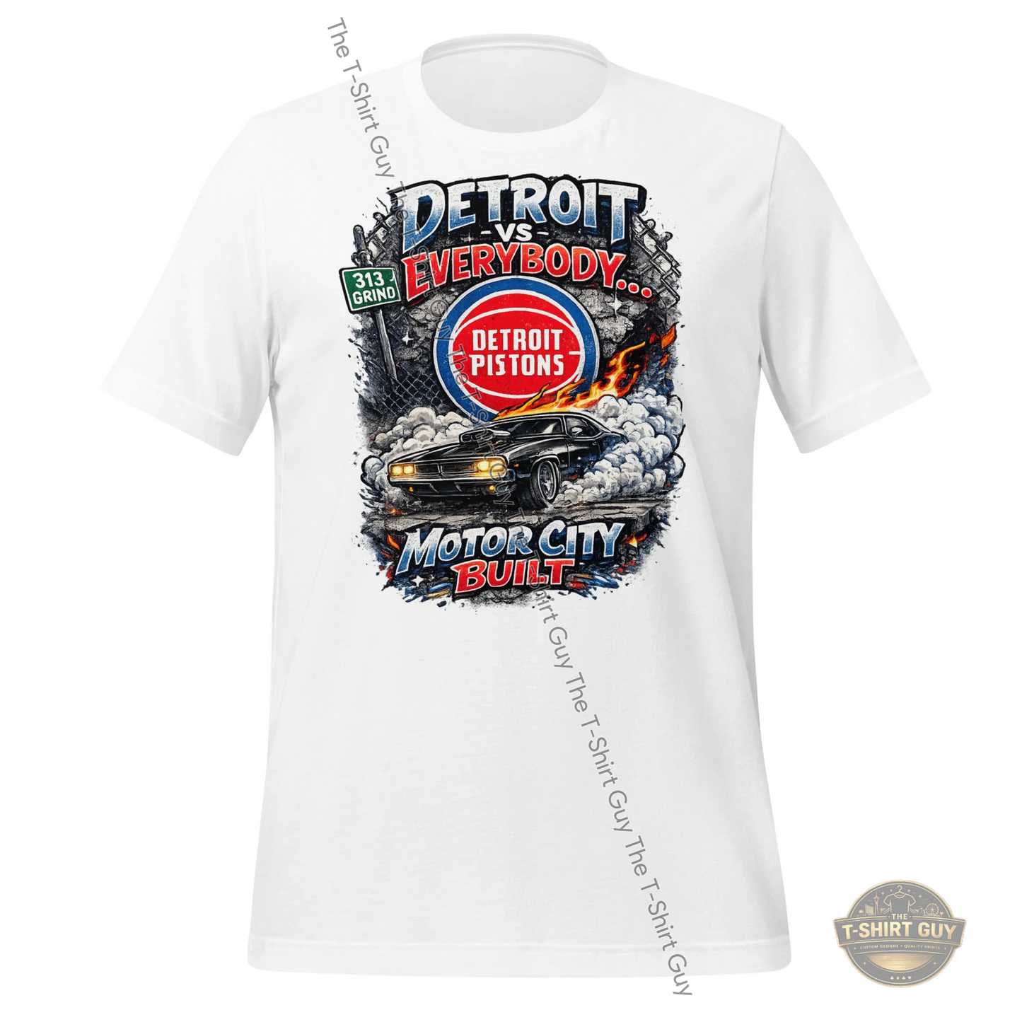 Watermarked - Detroit Vs Everybody Motor City Built Unisex t-shirt