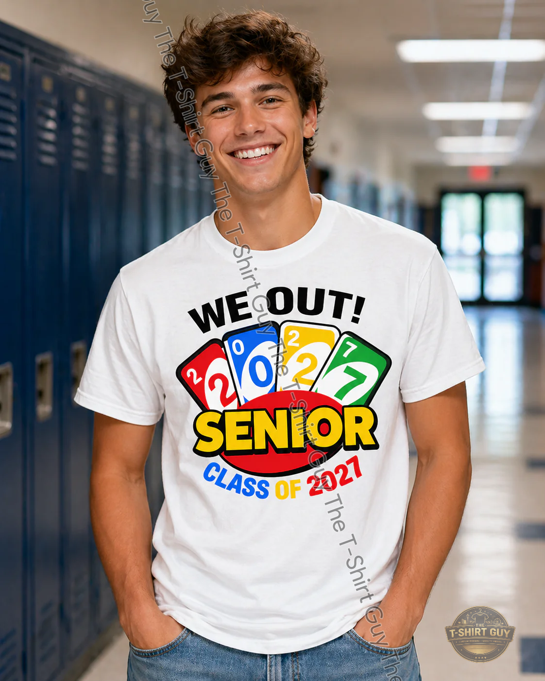 Watermarked - We Out!! Class of 2027 Uno Unisex t-shirt
