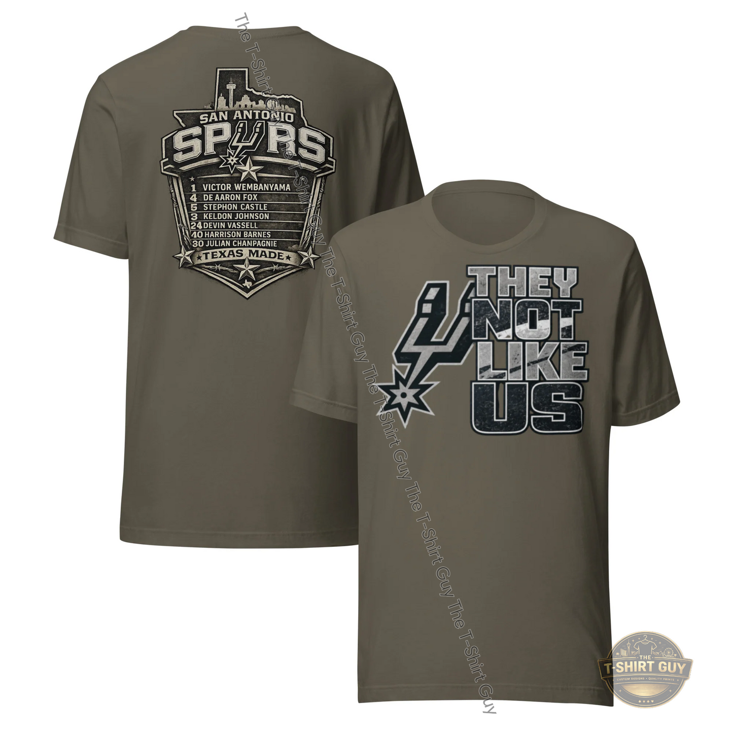 Watermarked - San Antonio Spurs They Not Like Us Team Version Unisex t-shirt