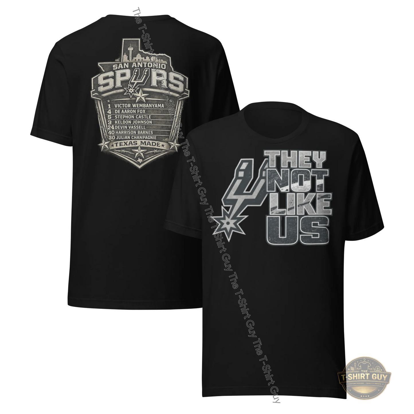 Watermarked - San Antonio Spurs They Not Like Us Team Version Unisex t-shirt