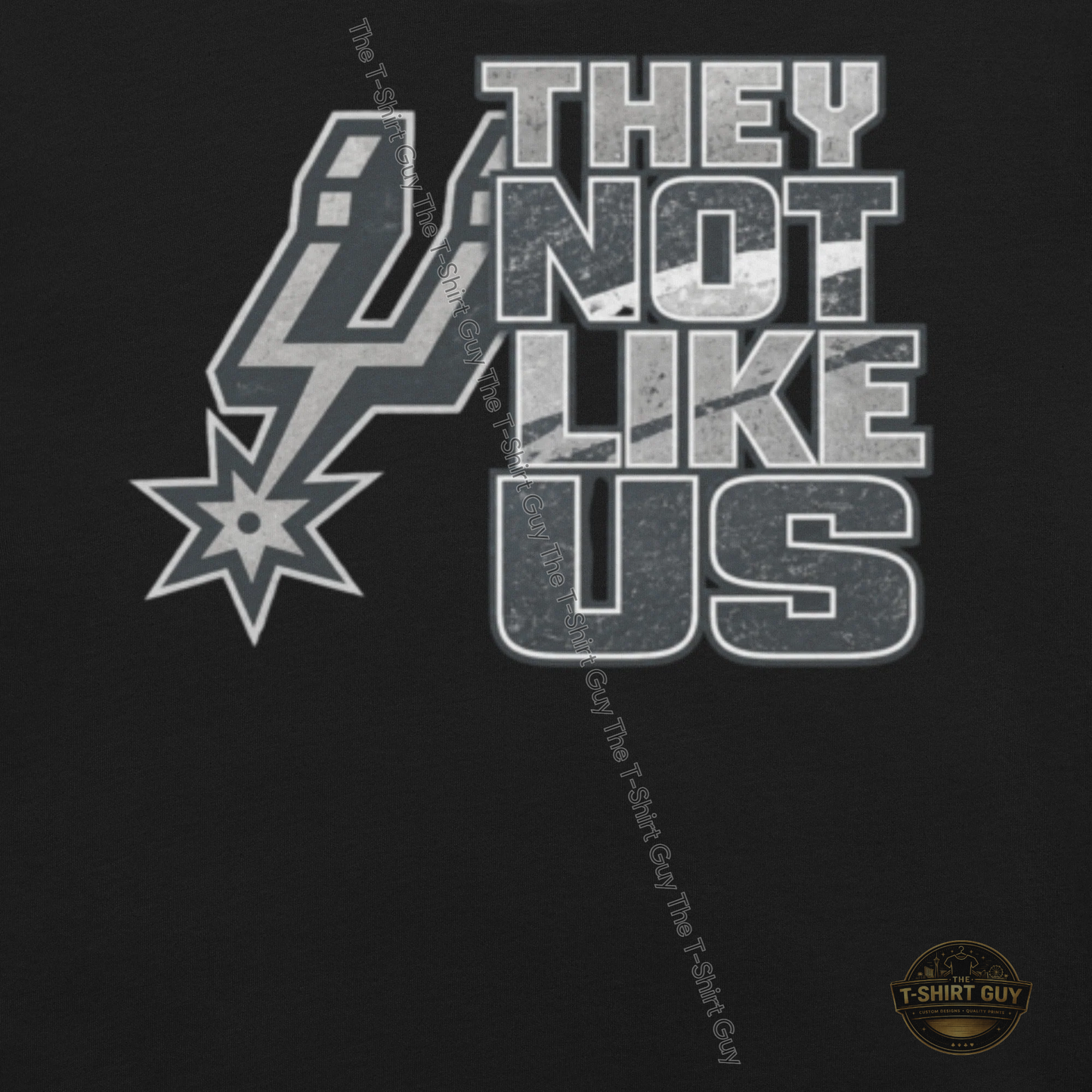 Watermarked - San Antonio Spurs They Not Like Us Team Version Unisex t-shirt