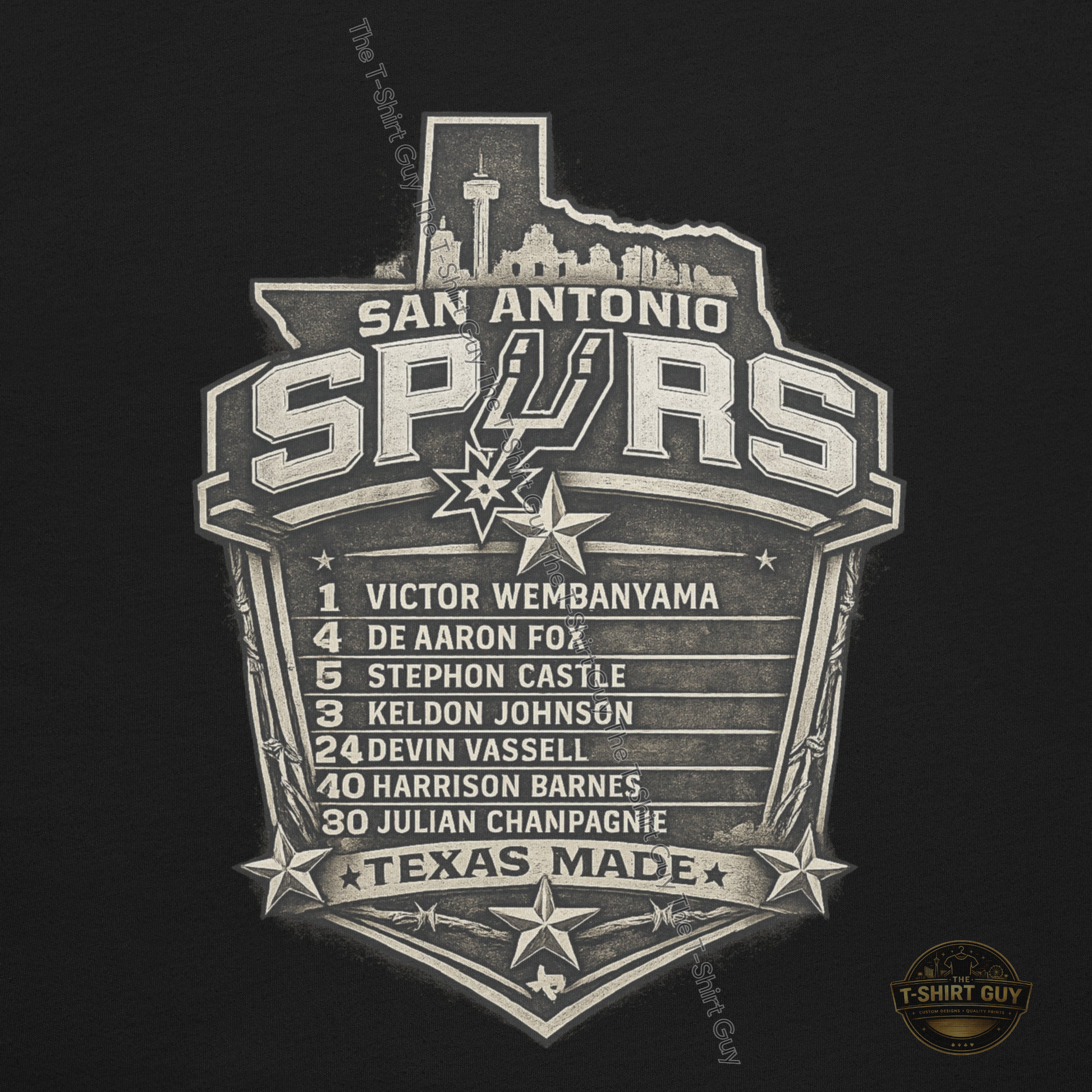 Watermarked - San Antonio Spurs They Not Like Us Team Version Unisex t-shirt