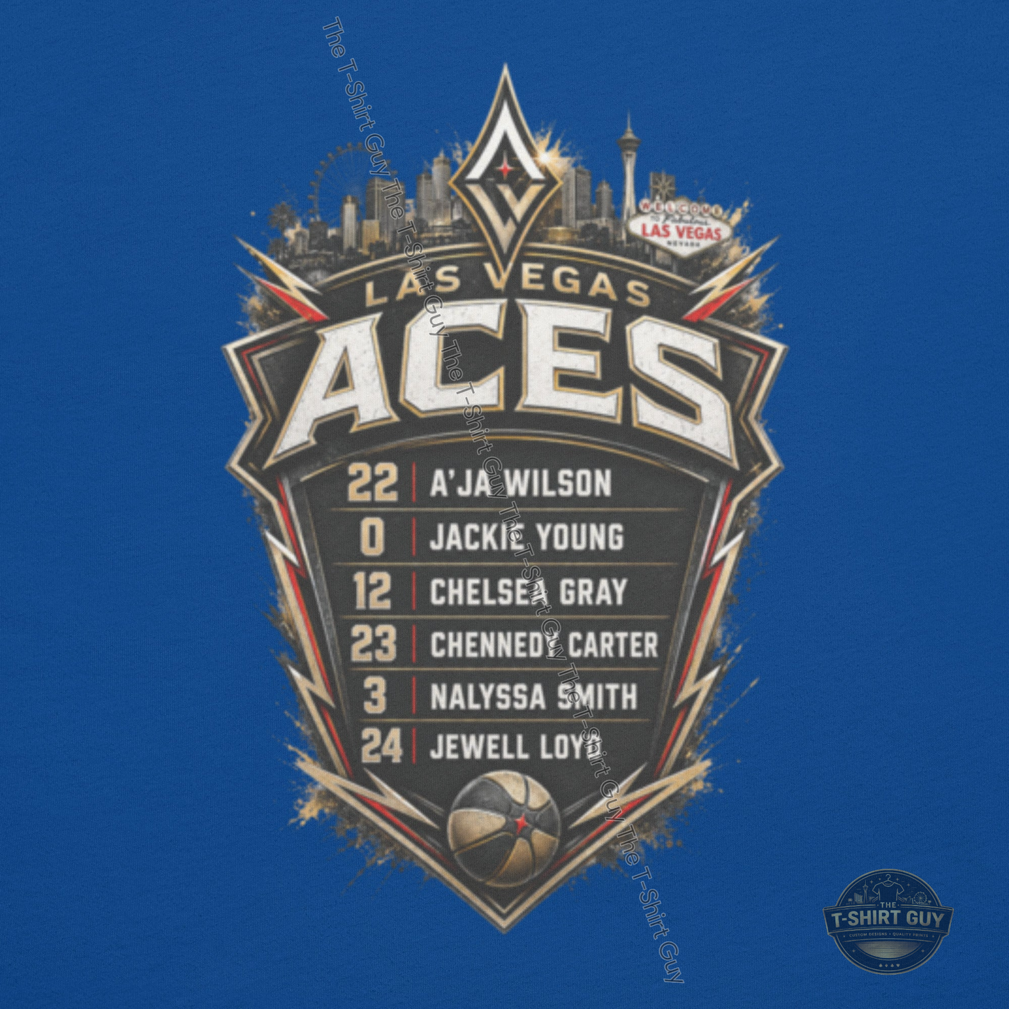Watermarked - Las Vegas Aces Team Unisex t-shirt