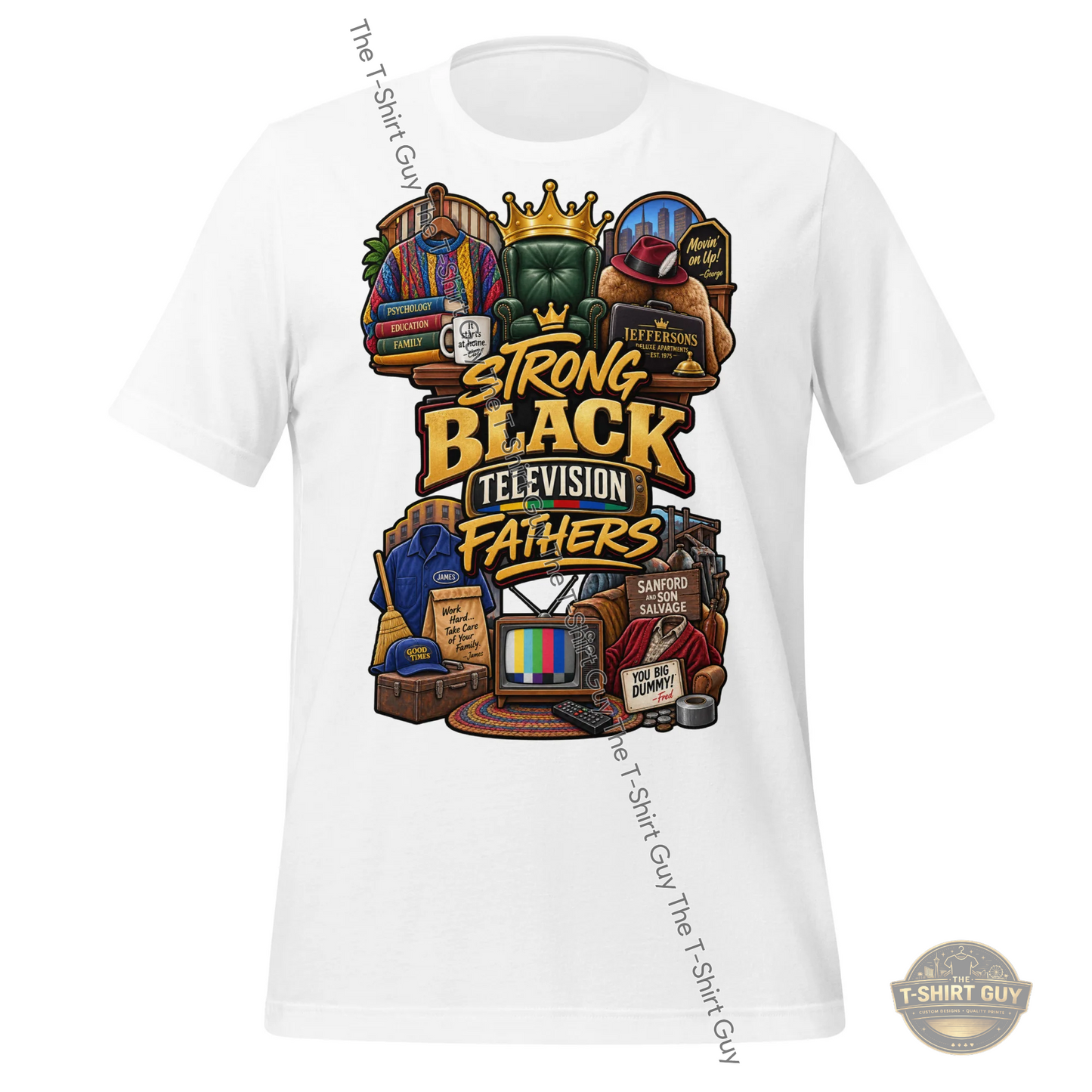 Watermarked - Strong Black Television Fathers Unisex t-shirt