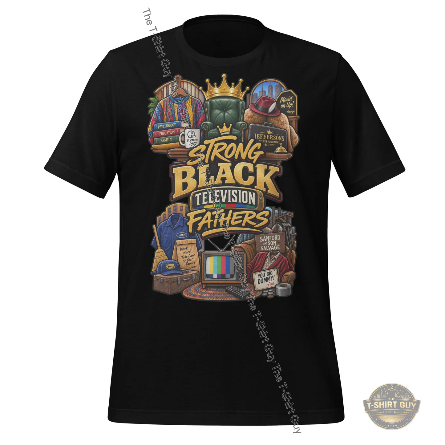 Watermarked - Strong Black Television Fathers Unisex t-shirt