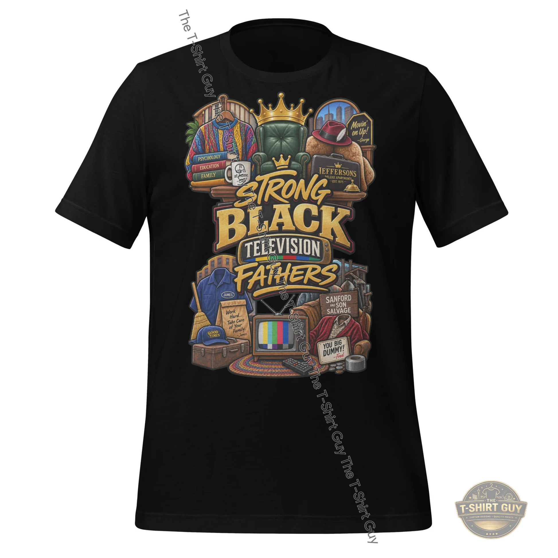 Watermarked - Strong Black Television Fathers Unisex t-shirt