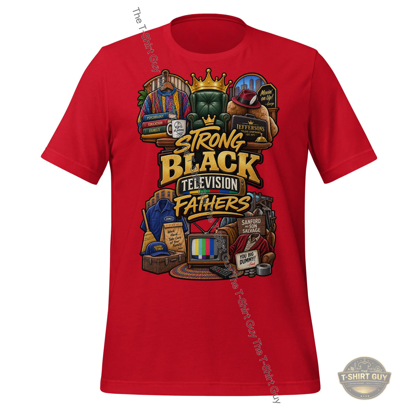 Watermarked - Strong Black Television Fathers Unisex t-shirt
