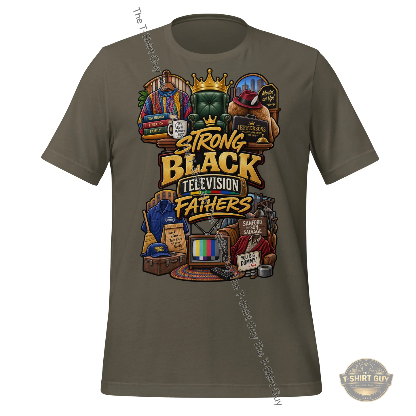 Watermarked - Strong Black Television Fathers Unisex t-shirt