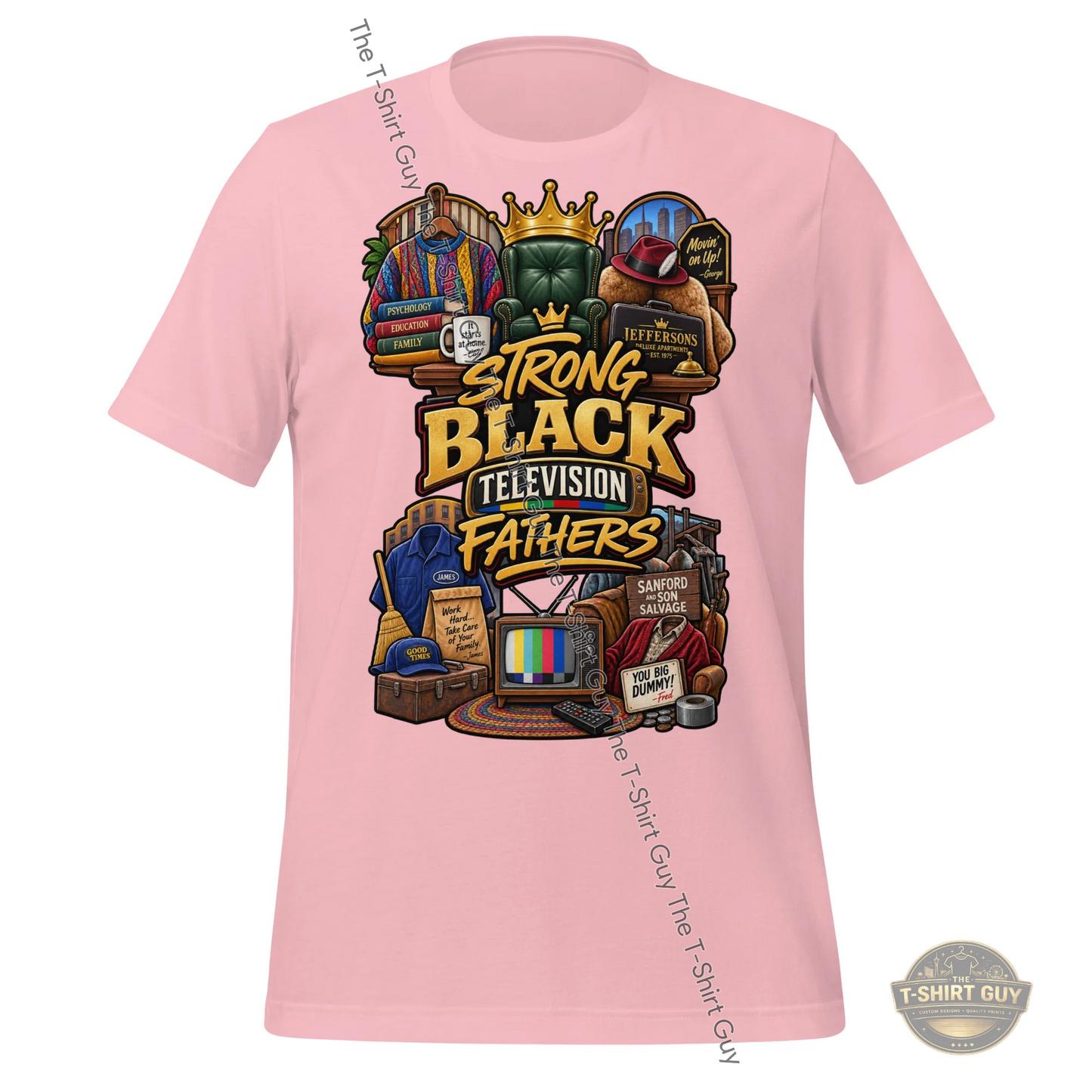 Watermarked - Strong Black Television Fathers Unisex t-shirt