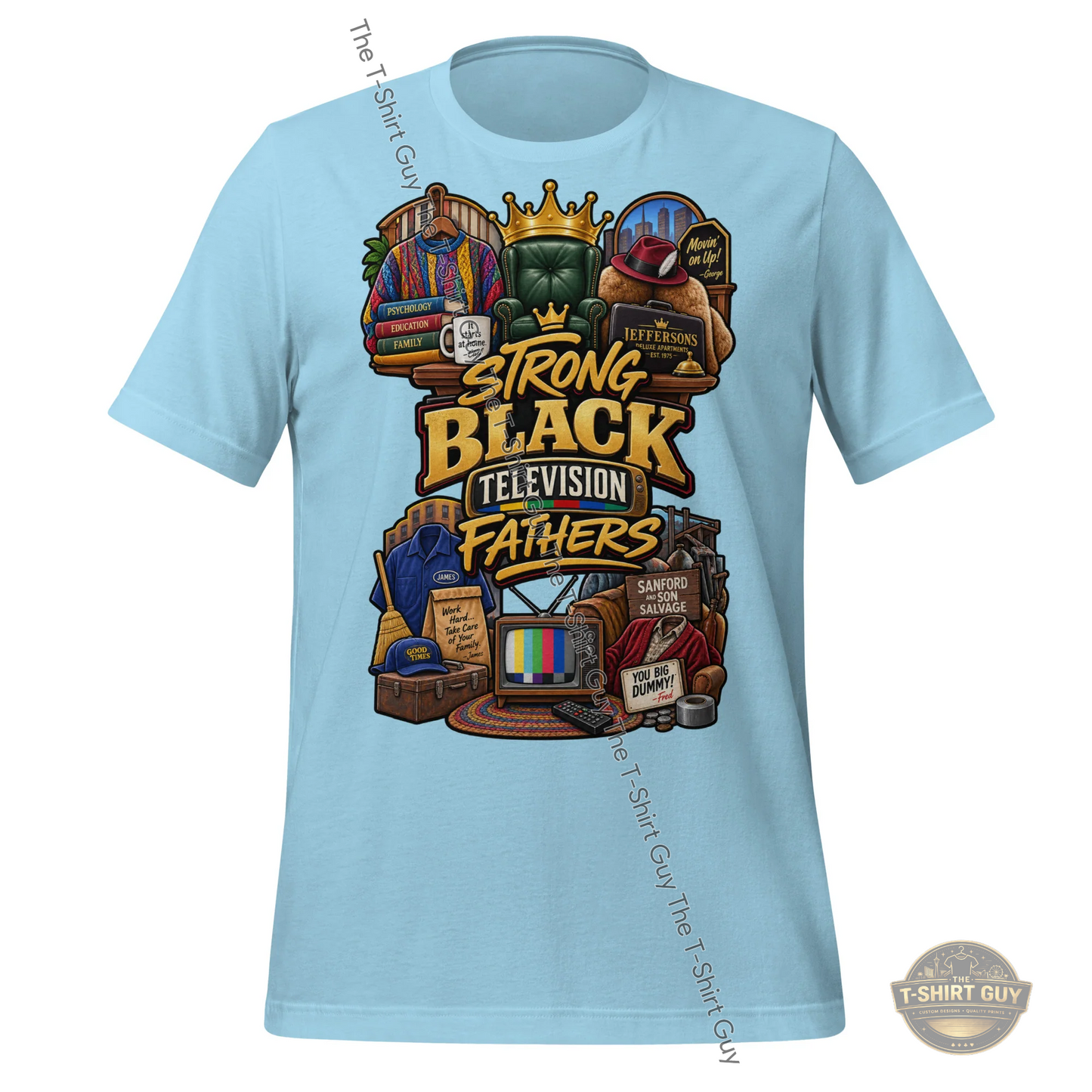 Watermarked - Strong Black Television Fathers Unisex t-shirt