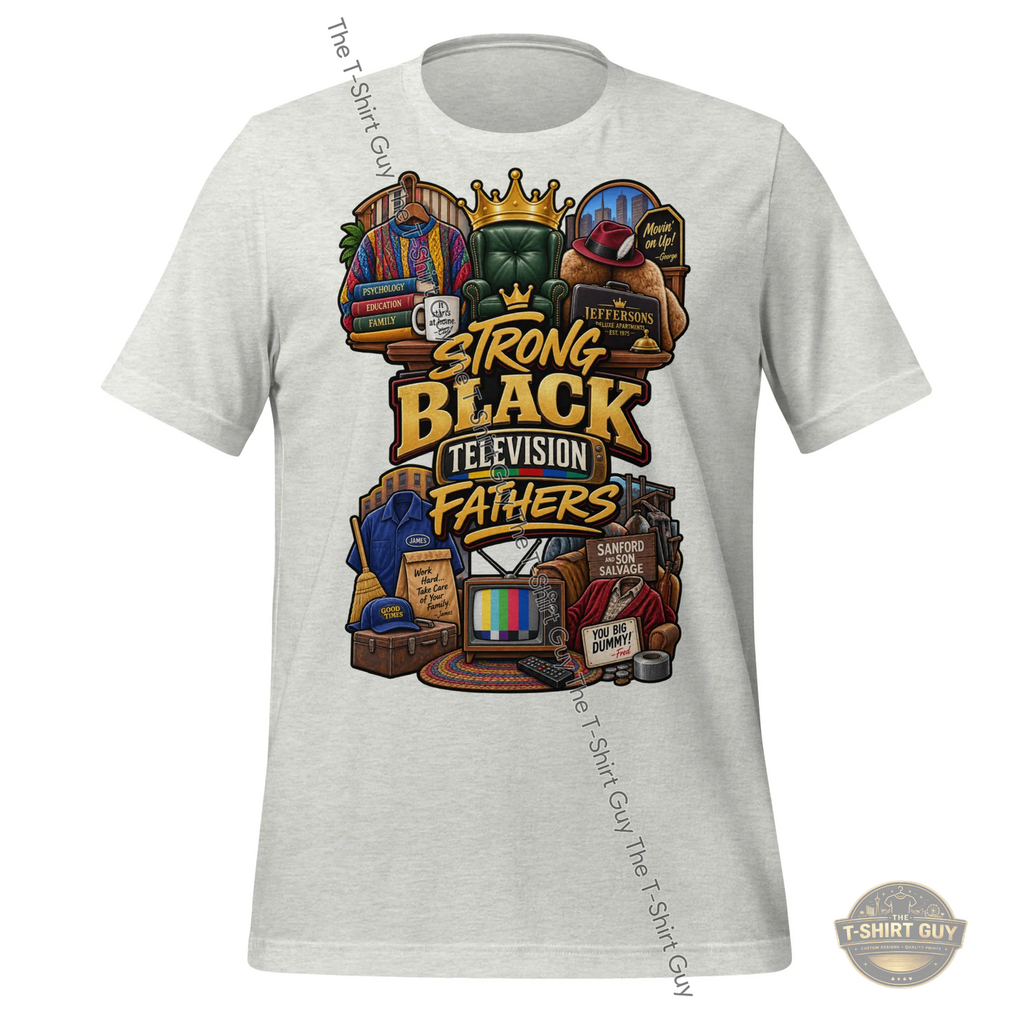 Watermarked - Strong Black Television Fathers Unisex t-shirt