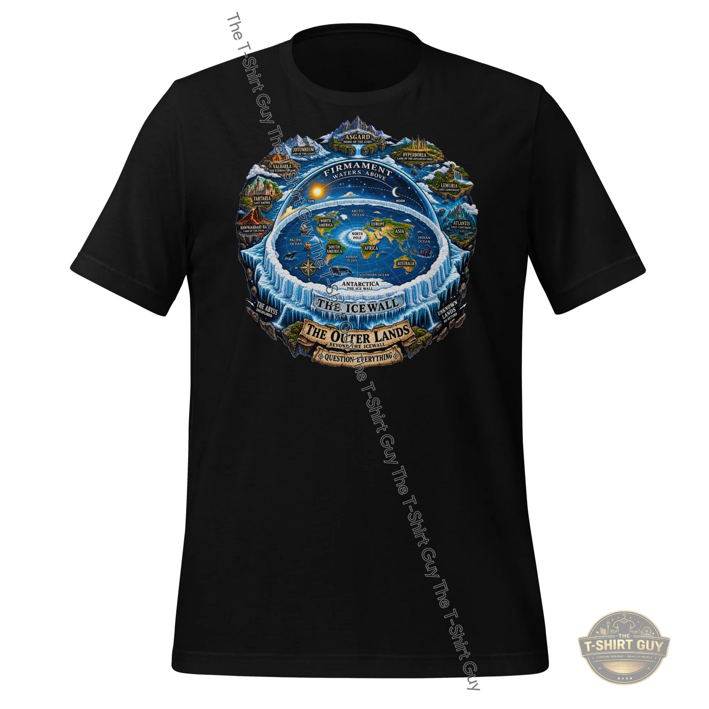 Watermarked - Flat Earth Unisex t-shirt