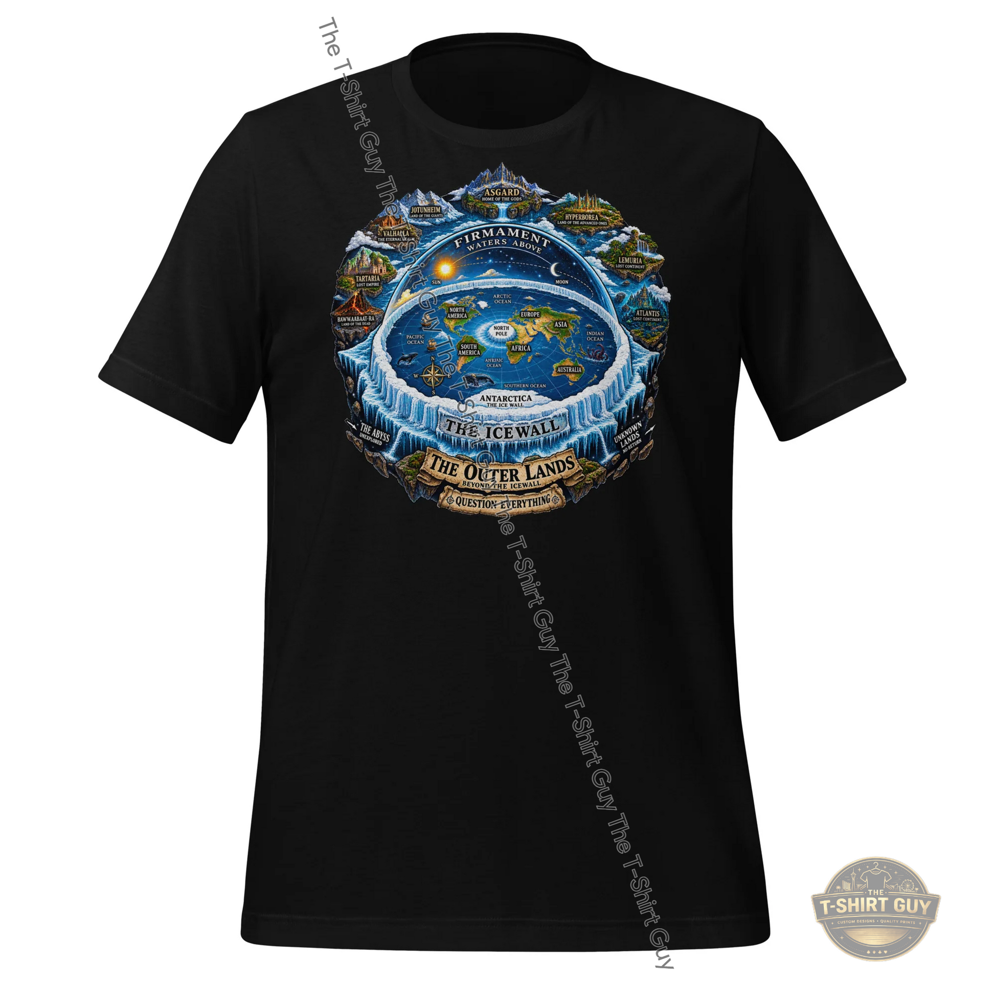 Watermarked - Flat Earth Unisex t-shirt