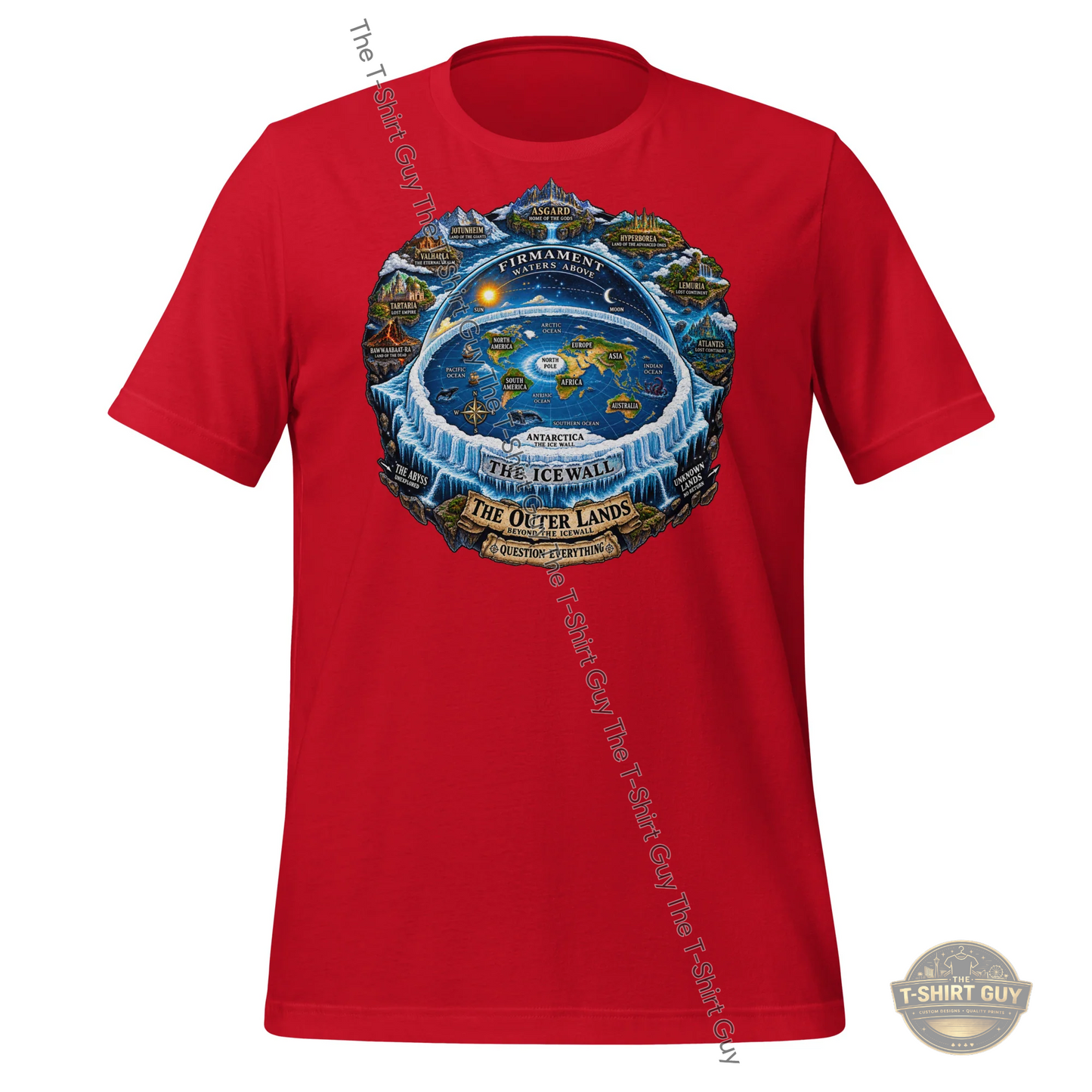 Watermarked - Flat Earth Unisex t-shirt