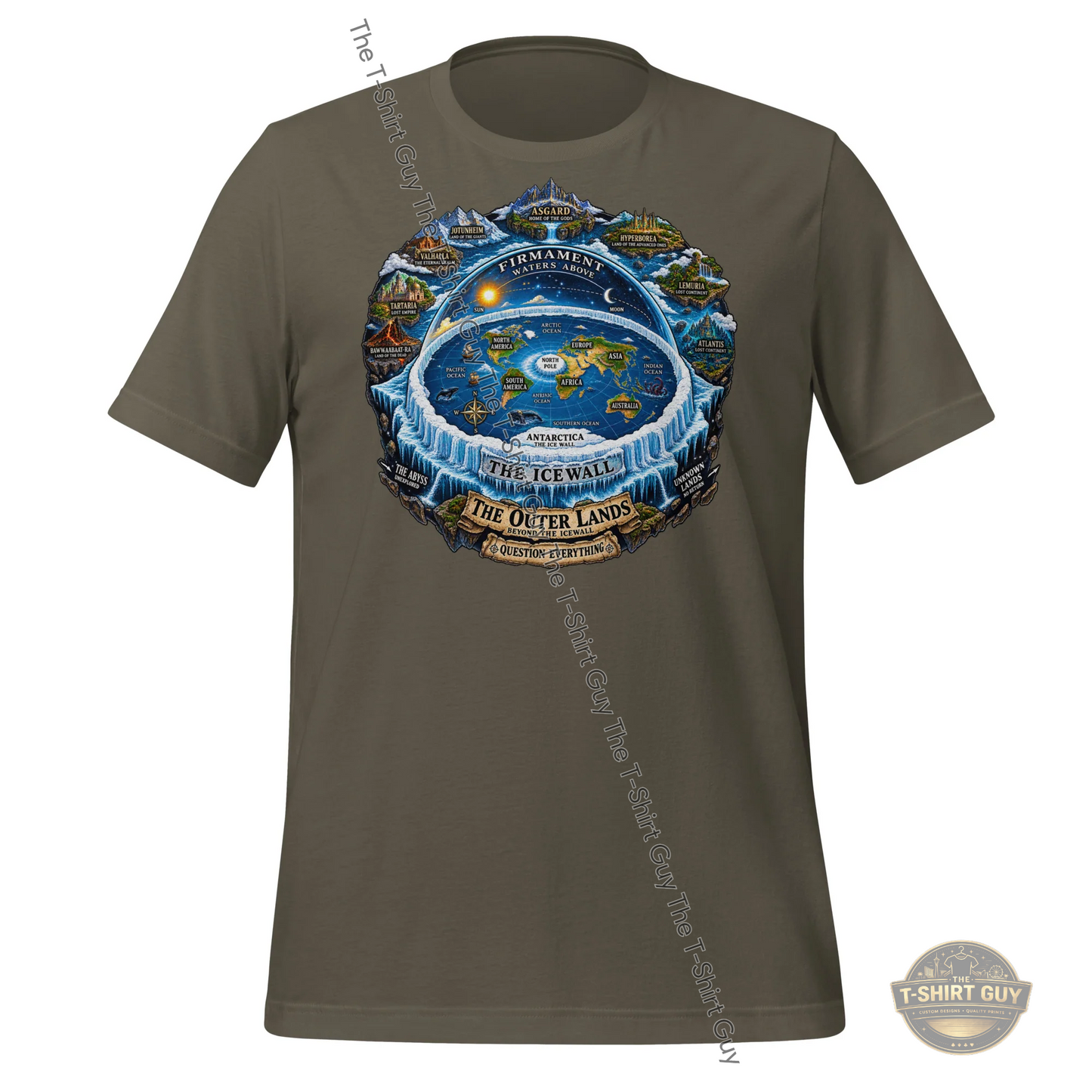 Watermarked - Flat Earth Unisex t-shirt