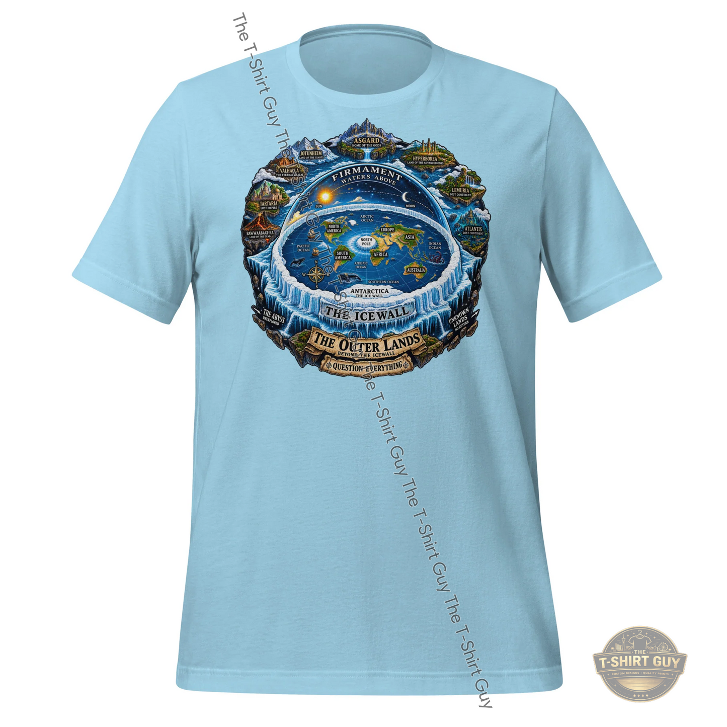 Watermarked - Flat Earth Unisex t-shirt
