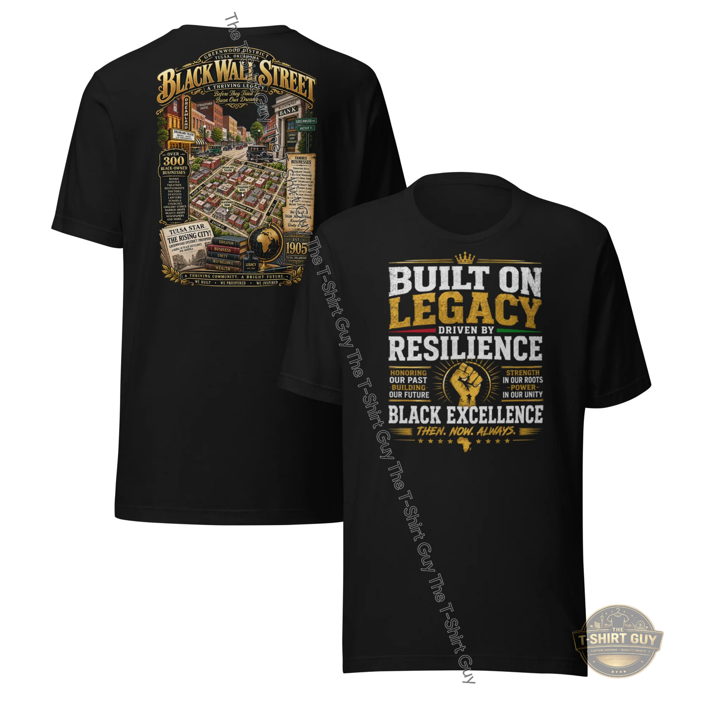 Watermarked - Black Wall Street Built On Legacy Unisex t-shirt