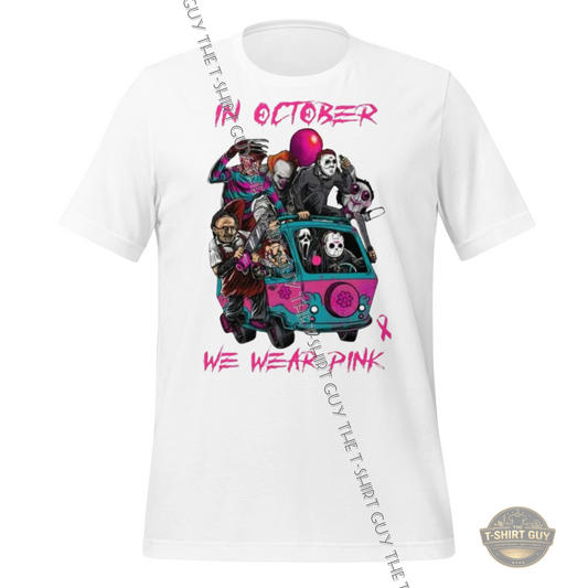 Watermarked - Mystery Machine In October We Wear Pink Unisex t-shirt