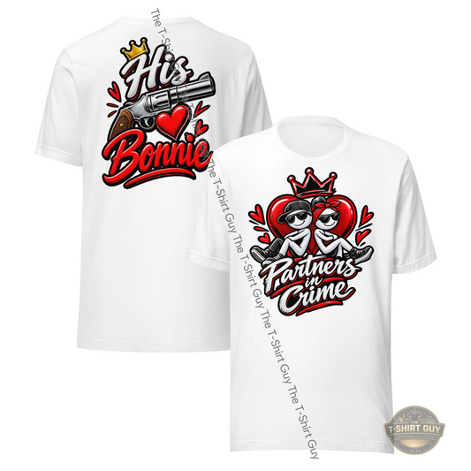 Watermarked - Partners in Crime His Bonnie Unisex t-shirt
