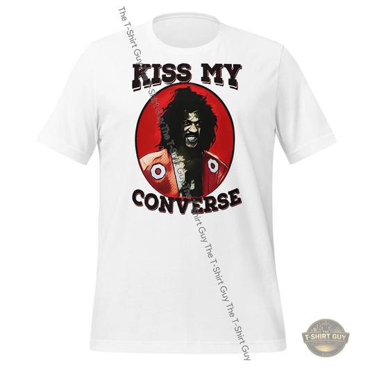 Watermarked - Kiss My Converse Sho Nuff Unisex t-shirt