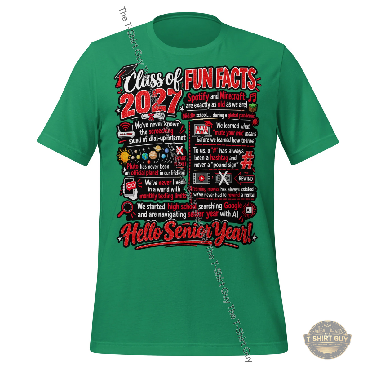 Watermarked - Fun Facts Class of 2027 Unisex t-shirt
