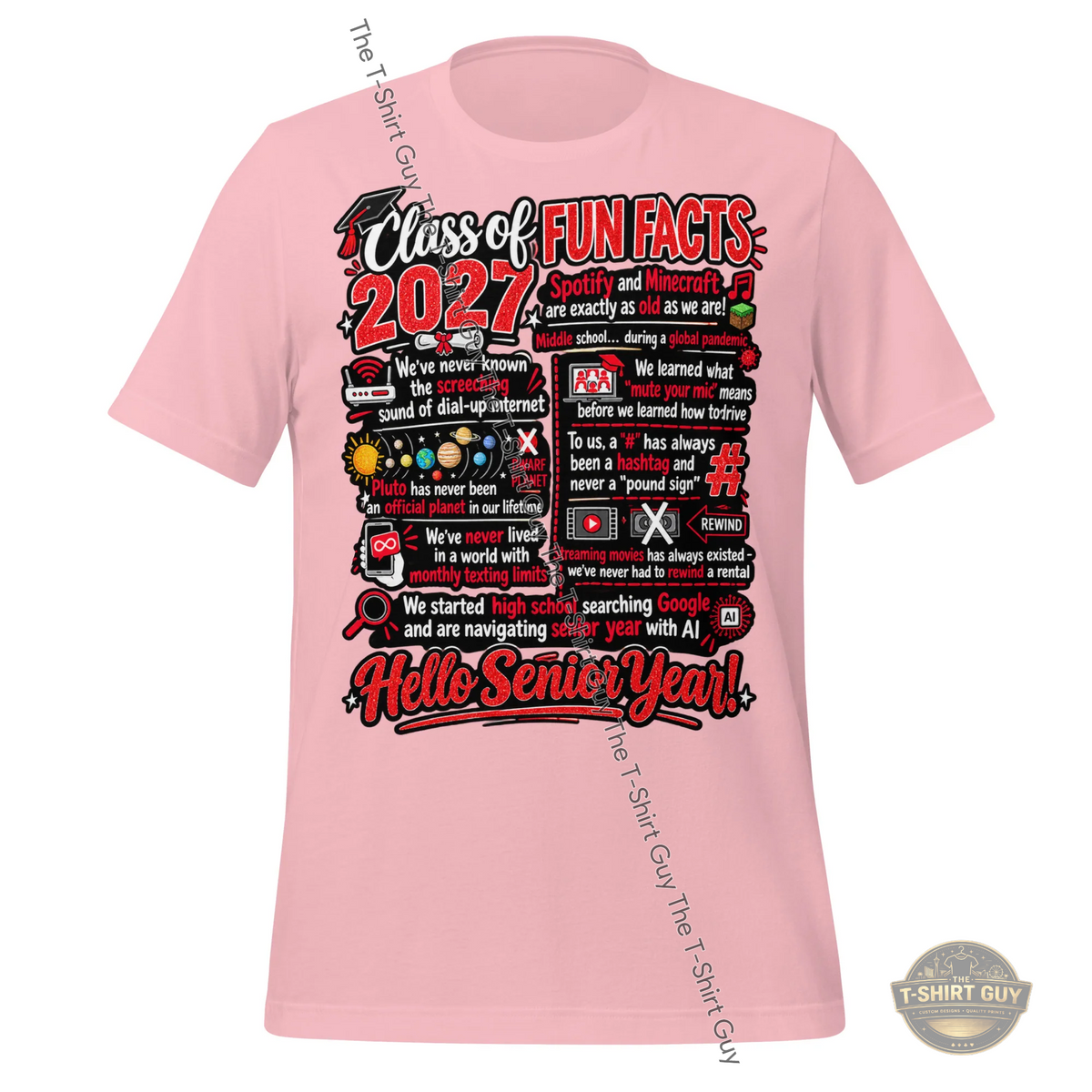 Watermarked - Fun Facts Class of 2027 Unisex t-shirt