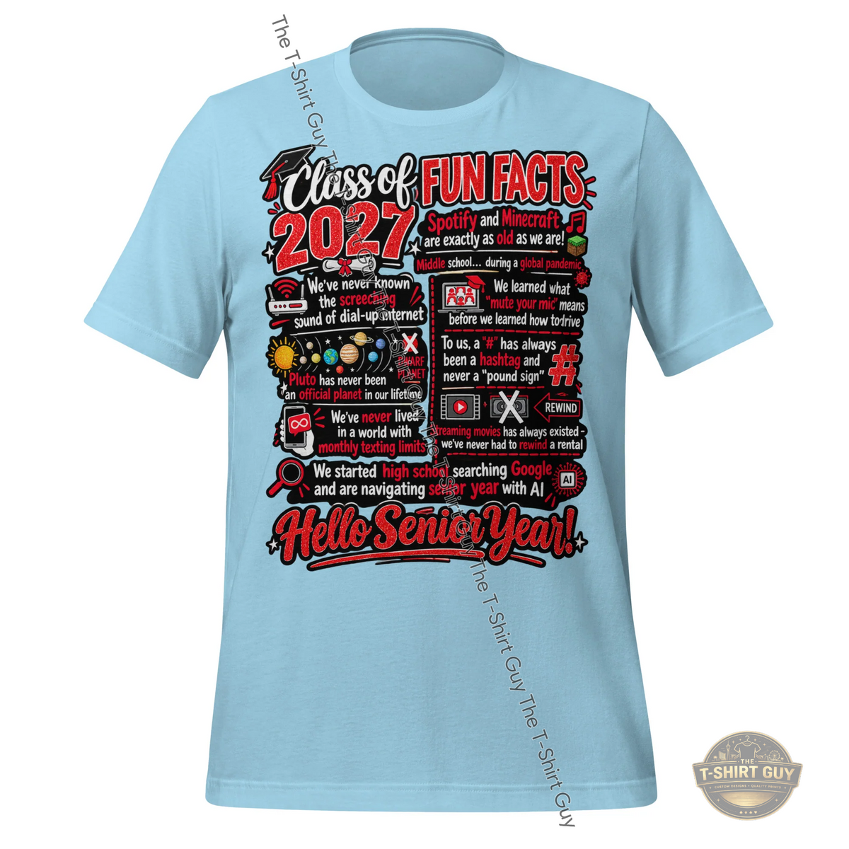 Watermarked - Fun Facts Class of 2027 Unisex t-shirt