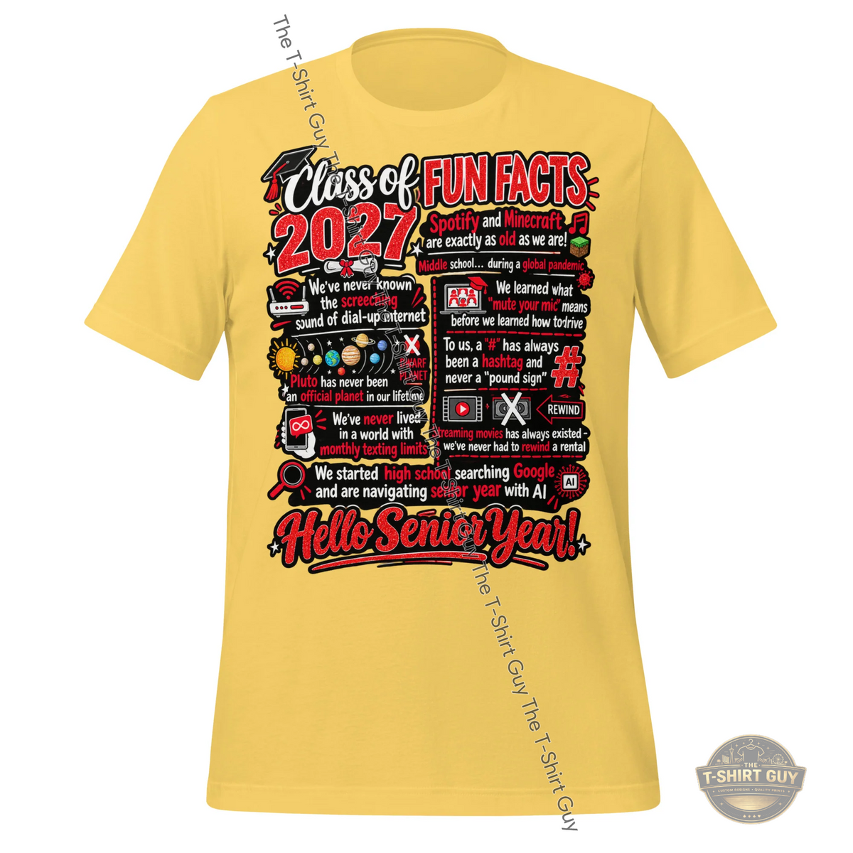 Watermarked - Fun Facts Class of 2027 Unisex t-shirt