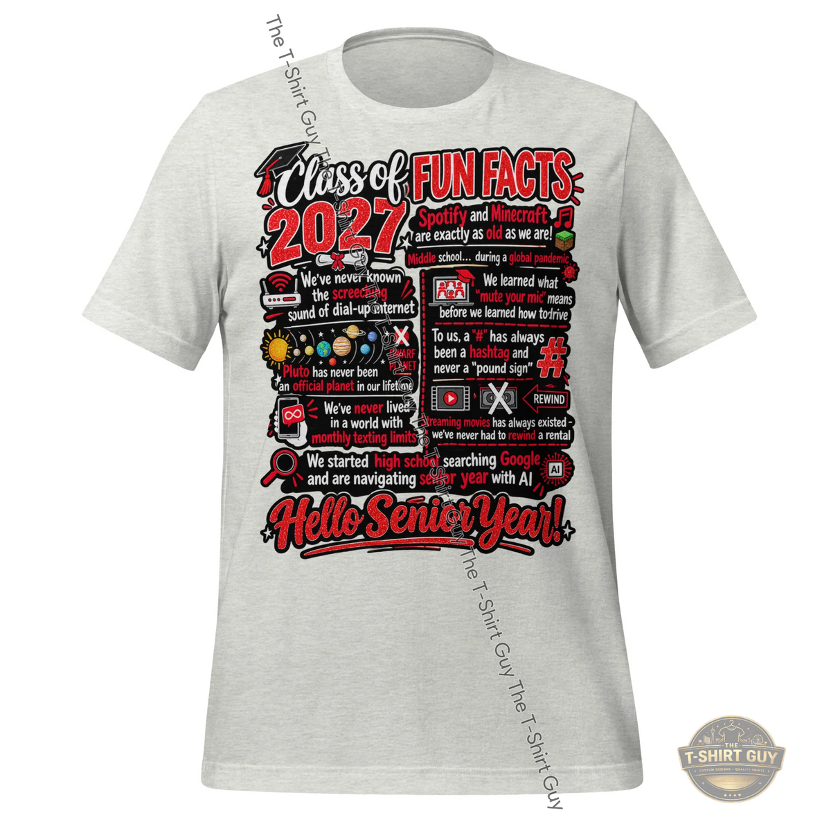 Watermarked - Fun Facts Class of 2027 Unisex t-shirt