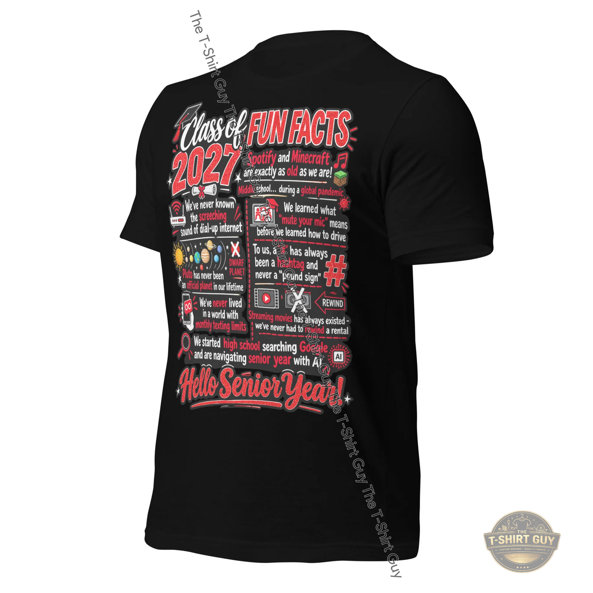 Watermarked - Fun Facts Class of 2027 Unisex t-shirt