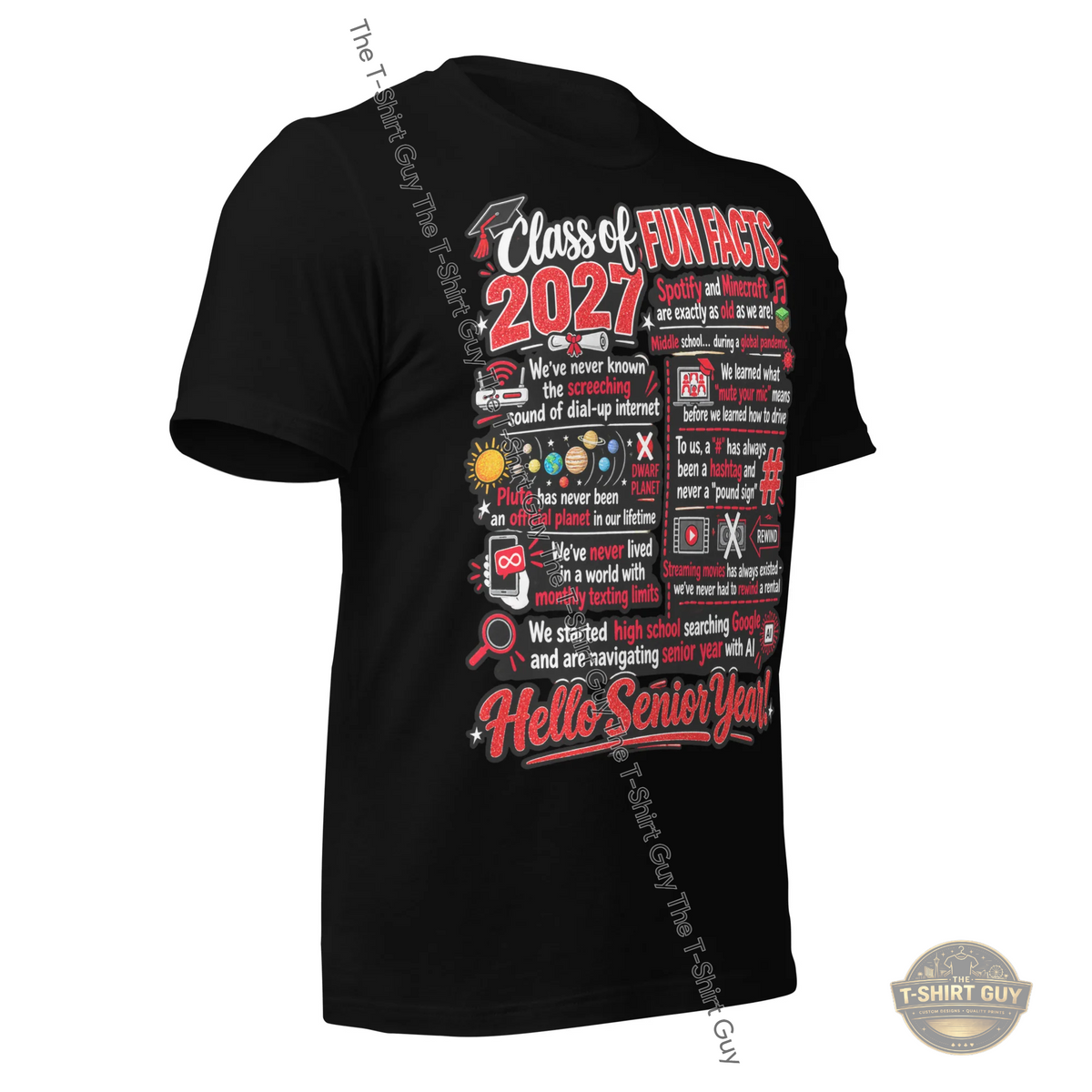 Watermarked - Fun Facts Class of 2027 Unisex t-shirt