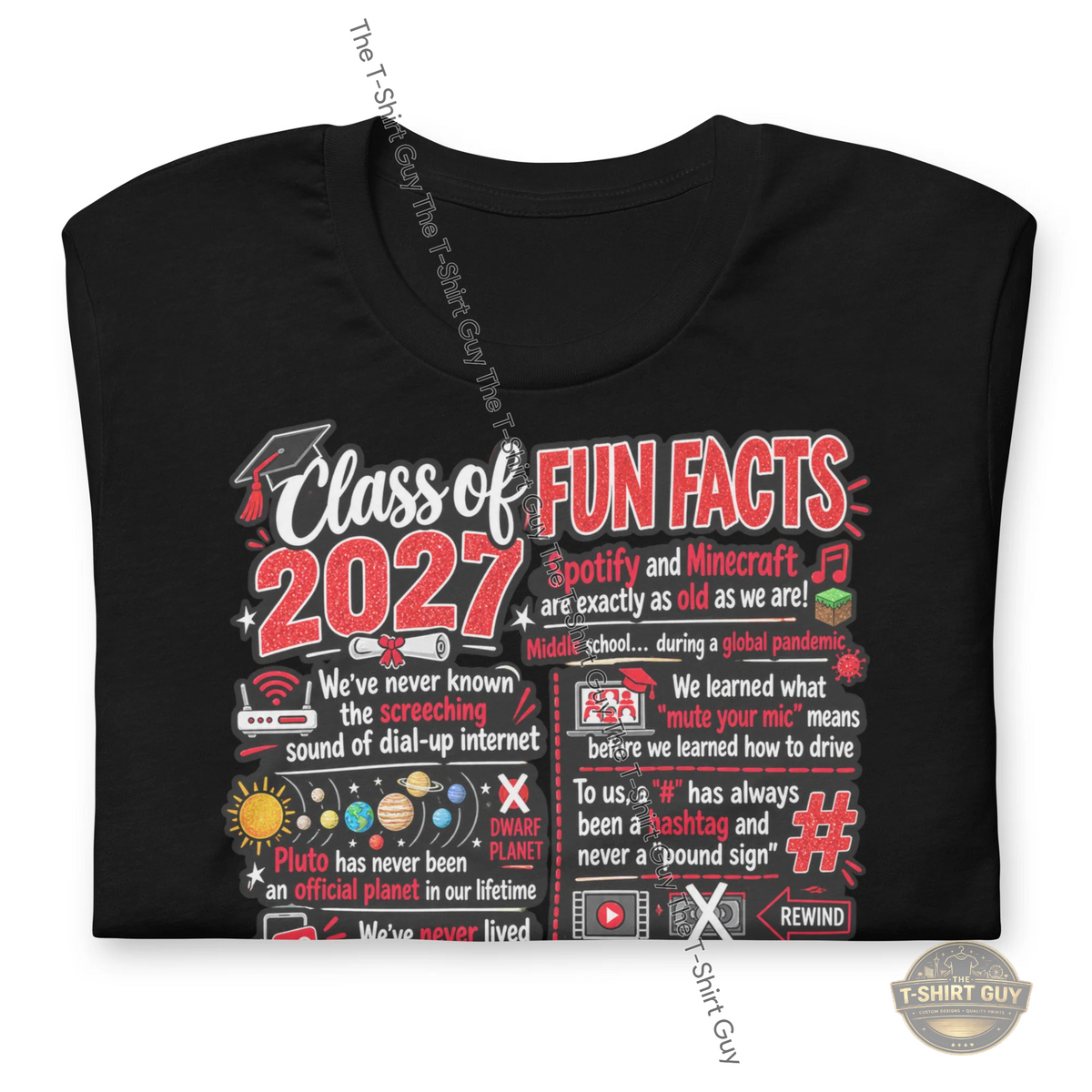 Watermarked - Fun Facts Class of 2027 Unisex t-shirt