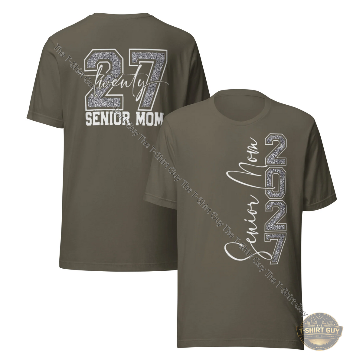 Watermarked - Senior Mom 2027 Unisex t-shirt