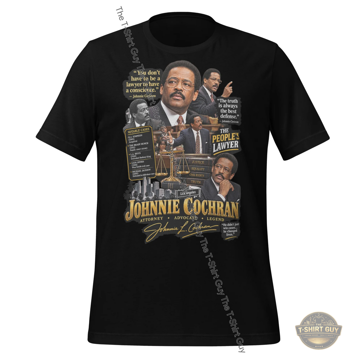 Watermarked - Johnnie Cochran Unisex t-shirt