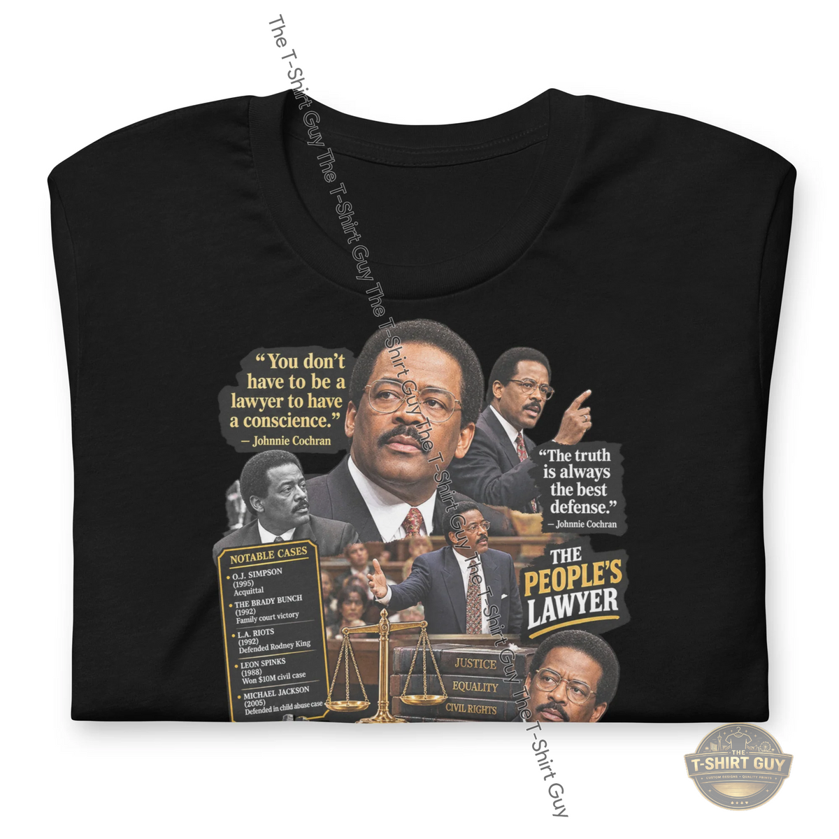 Watermarked - Johnnie Cochran Unisex t-shirt
