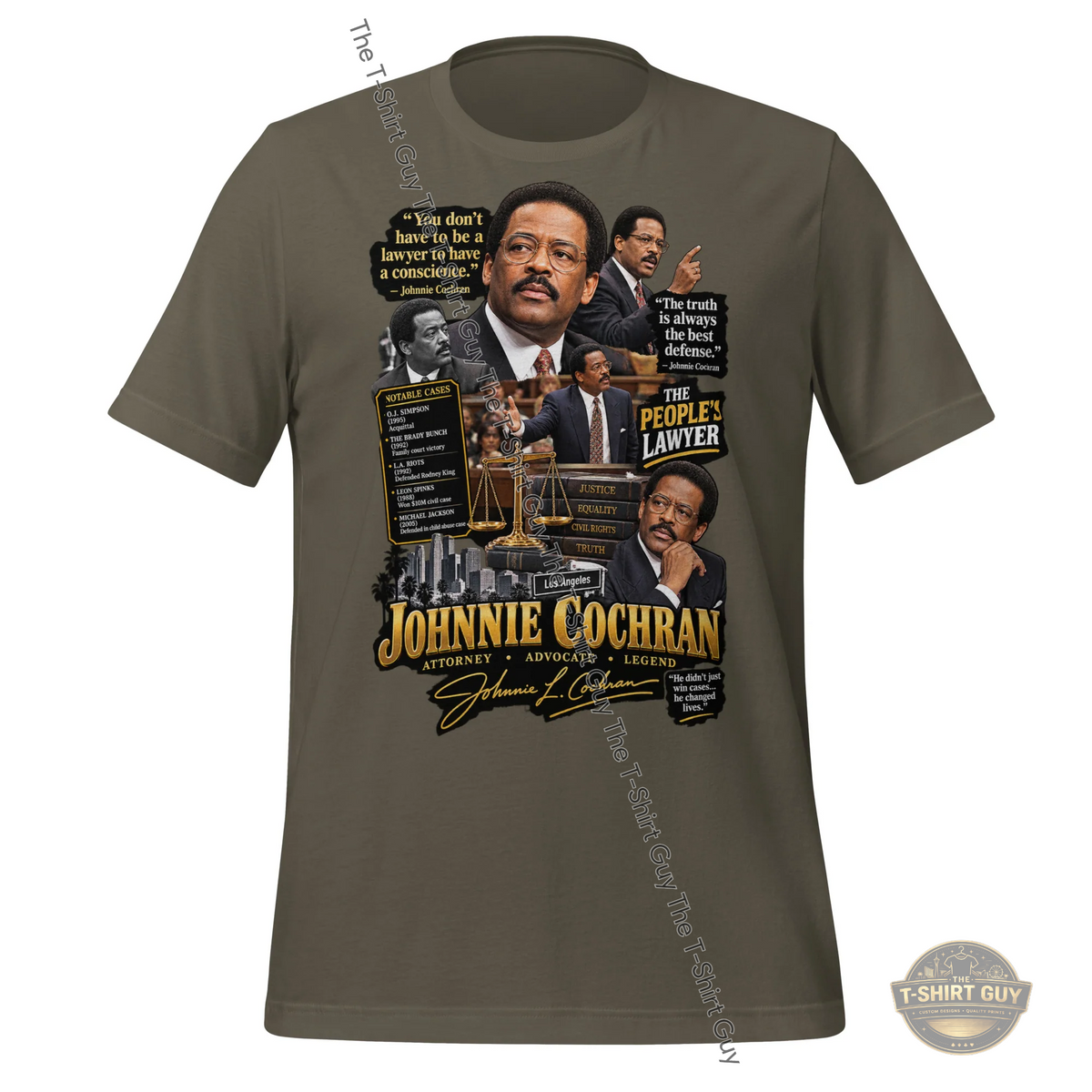 Watermarked - Johnnie Cochran Unisex t-shirt