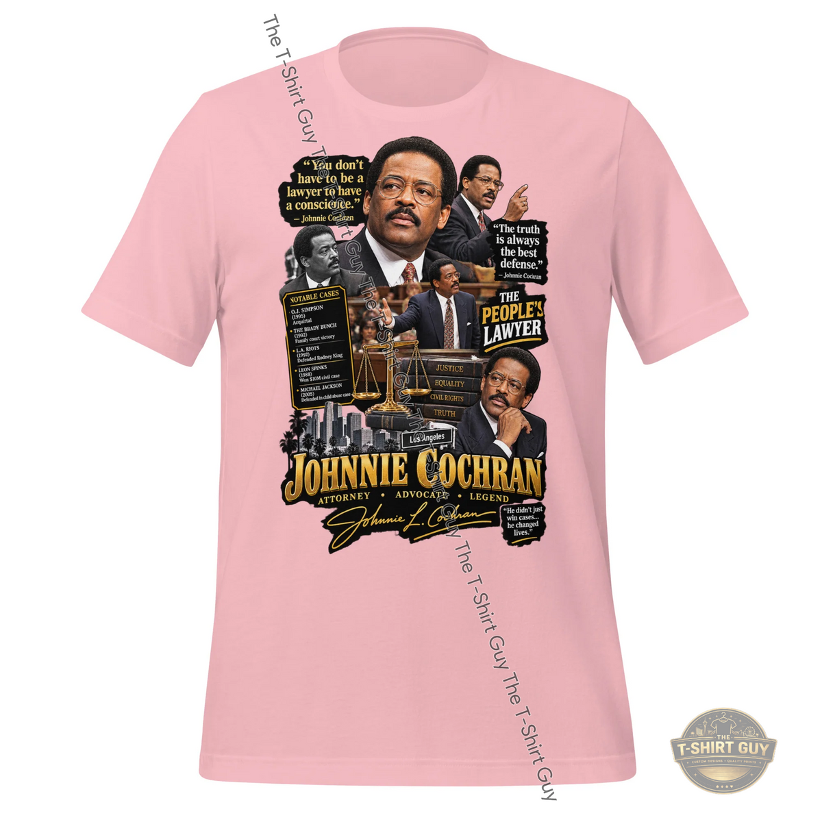 Watermarked - Johnnie Cochran Unisex t-shirt