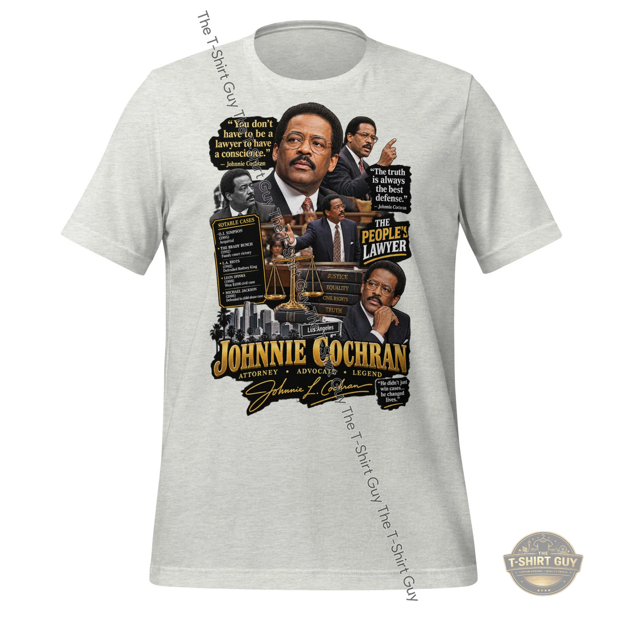 Watermarked - Johnnie Cochran Unisex t-shirt