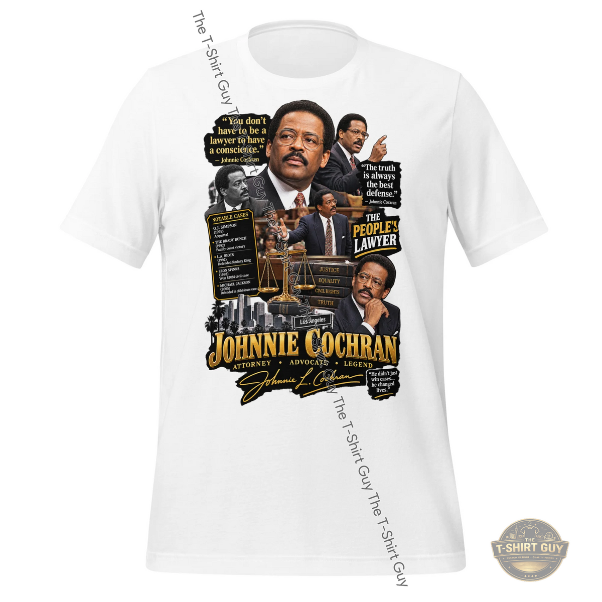 Watermarked - Johnnie Cochran Unisex t-shirt