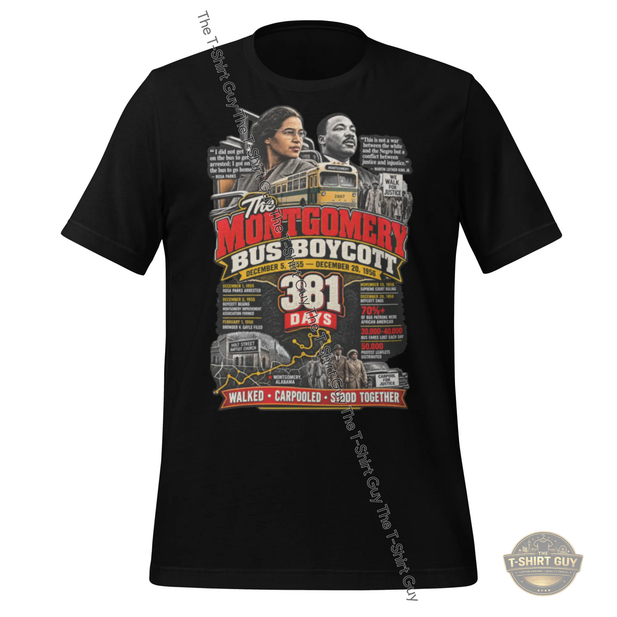 Watermarked - Montgomery Bus Boycott Unisex t-shirt